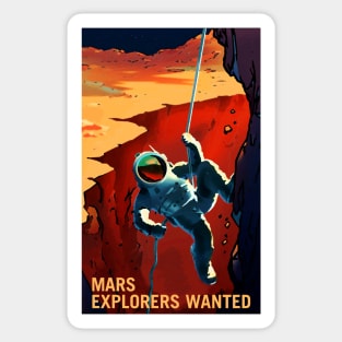 Explorers Wanted on the Journey to Mars Sticker